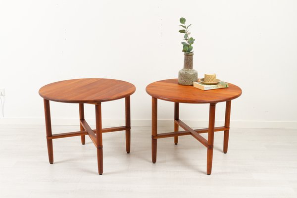 Vintage Danish Cherry Side Tables by Haslev Møbelsnedkeri, 1990s, Set of 2-WIX-1385523