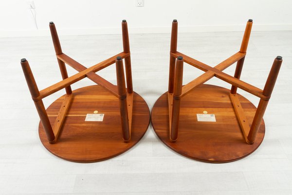 Vintage Danish Cherry Side Tables by Haslev Møbelsnedkeri, 1990s, Set of 2-WIX-1385523