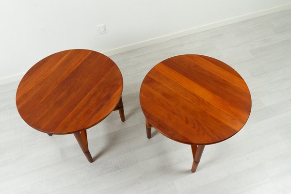 Vintage Danish Cherry Side Tables by Haslev Møbelsnedkeri, 1990s, Set of 2-WIX-1385523