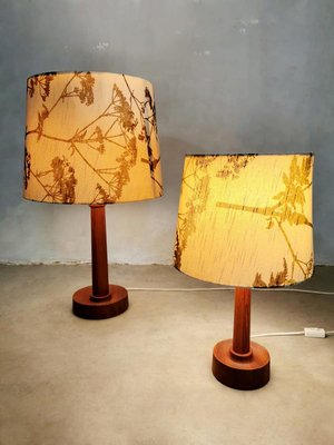 Vintage Danish Design Teak Table Lamp, Set of 2-BW-1128717