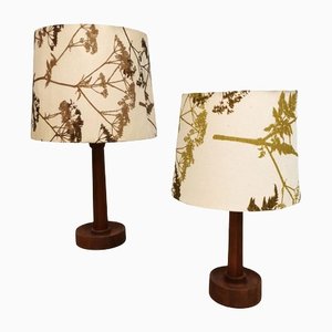 Vintage Danish Design Teak Table Lamp, Set of 2-BW-1128717