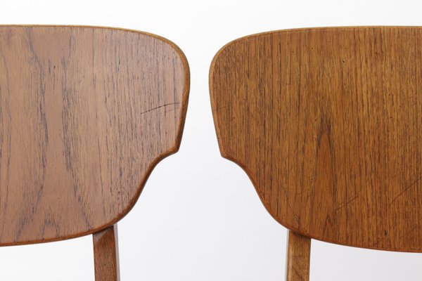 Vintage Danish Dining Chairs in Teak and Oak, 1960s, Set of 2-DOM-2021251