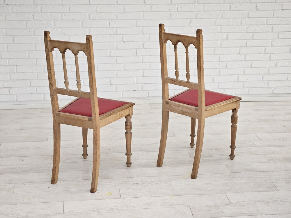 Vintage Danish Dinning Chairs in Oak, 1950s, Set of 2