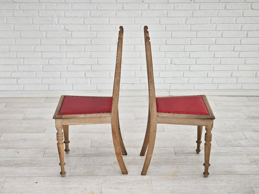 Vintage Danish Dinning Chairs in Oak, 1950s, Set of 2