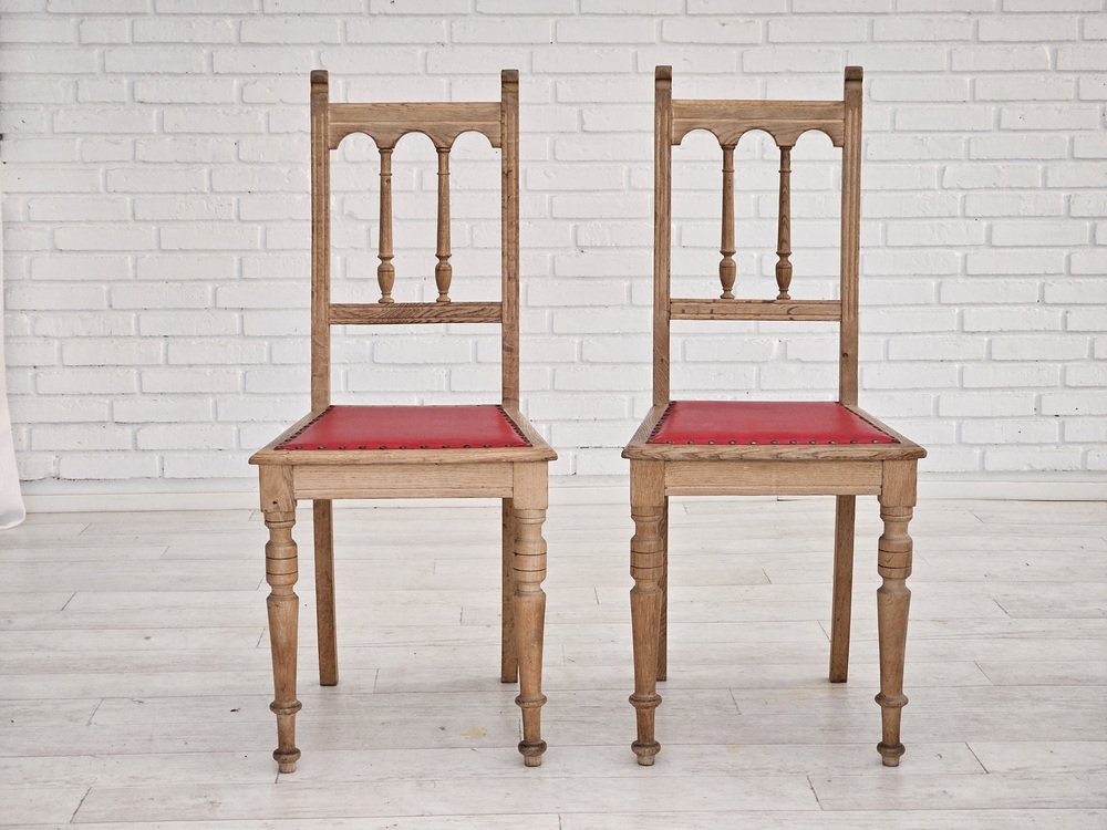 Vintage Danish Dinning Chairs in Oak, 1950s, Set of 2