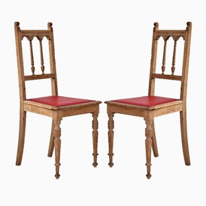 Vintage Danish Dinning Chairs in Oak, 1950s, Set of 2-TMW-1768556