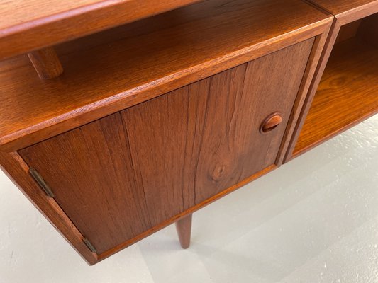 Vintage Danish Freestanding Teak Desk with Floating Top, 1950s-WIX-1733931