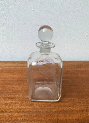 Vintage Danish Glass Bottle With Engraving-UAH-1209538