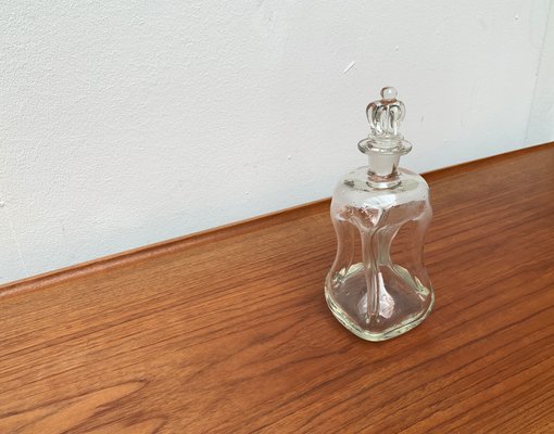 Vintage Danish Glass Kluk Kluk Bottle with Crown Glass Stopper from Holmegaard, 1970s-UAH-1377557