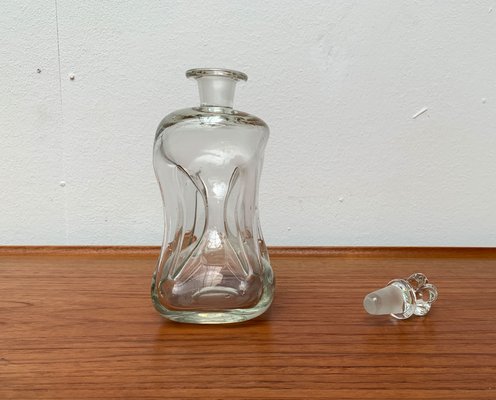 Vintage Danish Glass Kluk Kluk Bottle with Crown Glass Stopper from Holmegaard, 1970s-UAH-1377557