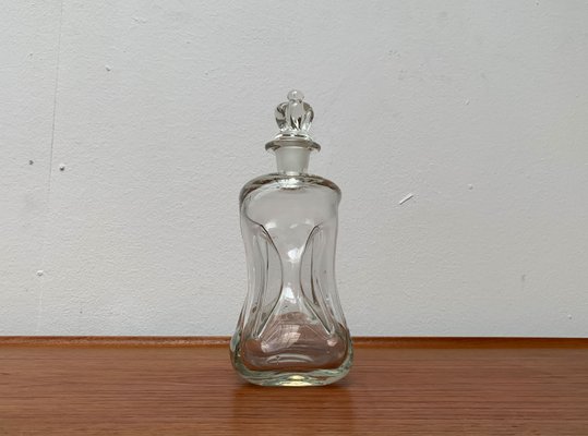 Vintage Danish Glass Kluk Kluk Bottle with Crown Glass Stopper from Holmegaard, 1970s-UAH-1377557