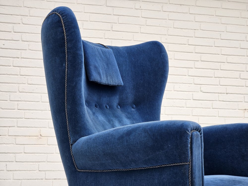 Vintage Danish Highback Relax Armchair, 1960s