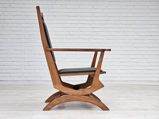 Vintage Danish Highback Rocking Chair, 1950s-TMW-1723360