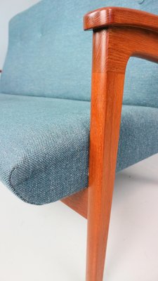 Vintage Danish Highback Sofa in Teak and Wool, 1960s-DT-2026243