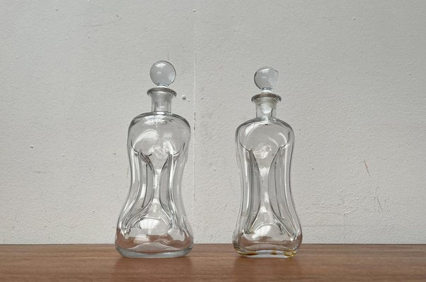 Vintage Danish Kluk Kluk Bottles in Glass from Holmegaard, 1970s, Set of 2-UAH-1768615