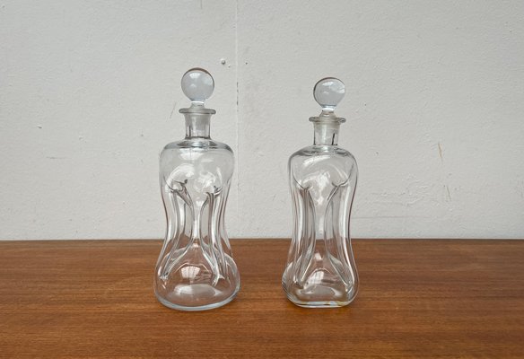 Vintage Danish Kluk Kluk Bottles in Glass from Holmegaard, 1970s, Set of 2-UAH-1768615