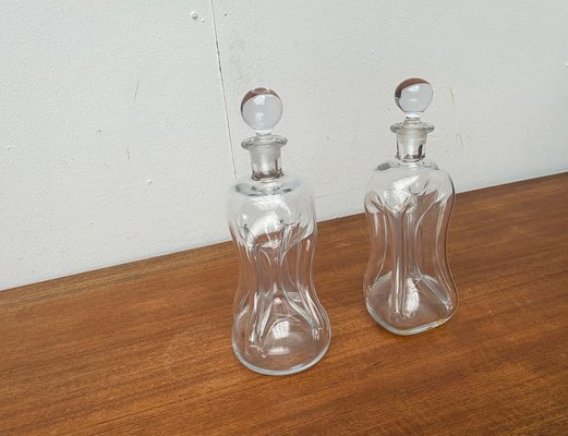 Vintage Danish Kluk Kluk Bottles in Glass from Holmegaard, 1970s, Set of 2-UAH-1768615