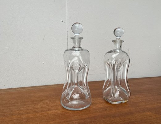 Vintage Danish Kluk Kluk Bottles in Glass from Holmegaard, 1970s, Set of 2-UAH-1768615