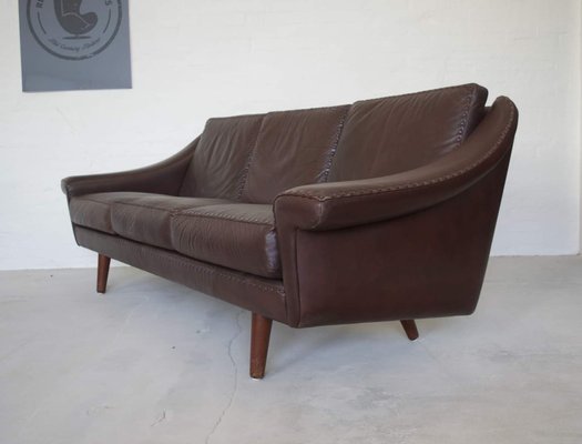 Vintage Danish Leather Sofa by Aage Christiansen, 1970-UAY-1812029