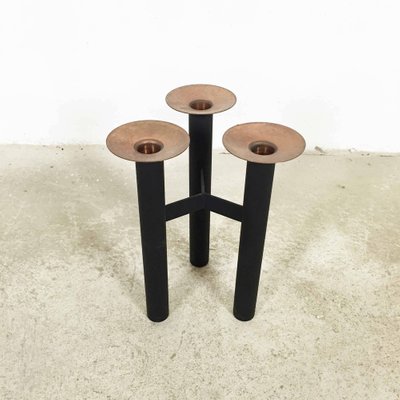 Vintage Danish Metal Brass Tripod Candleholder-QZ-1052880