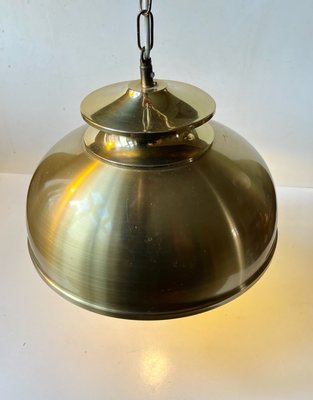 Vintage Danish Nautical Hanging Lamp in Brass, 1970s-LCR-1215577