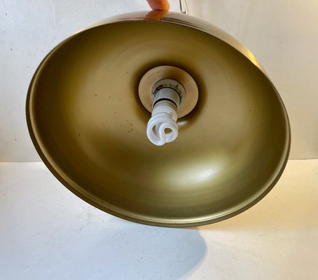 Vintage Danish Nautical Hanging Lamp in Brass, 1970s-LCR-1215577