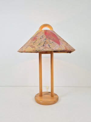 Vintage Danish Pine Table Lamp with Lys Pine, 1970s-AXJ-1778114