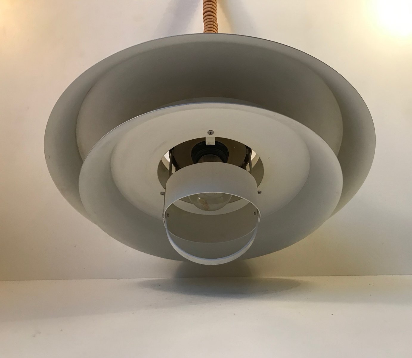 Vintage Danish Rise & Fall Pendant Lamp from Vitrika, 1970s