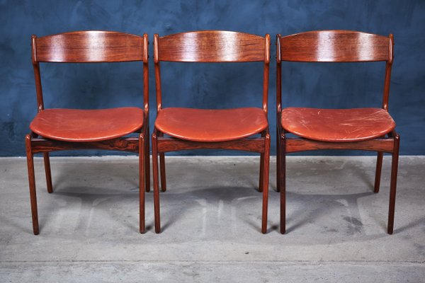 Vintage Danish Rosewood Dining Chairs by Erik Buch, 1960s, Set of 6-ZGQ-575169