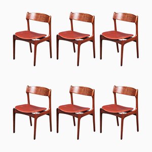 Vintage Danish Rosewood Dining Chairs by Erik Buch, 1960s, Set of 6-ZGQ-575169