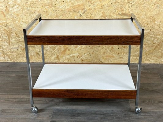 Vintage Danish Serving Cart in Teak and Chrome, 1970s-EJL-1723259