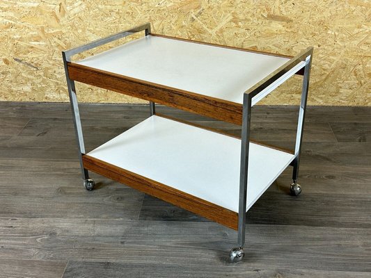 Vintage Danish Serving Cart in Teak and Chrome, 1970s-EJL-1723259