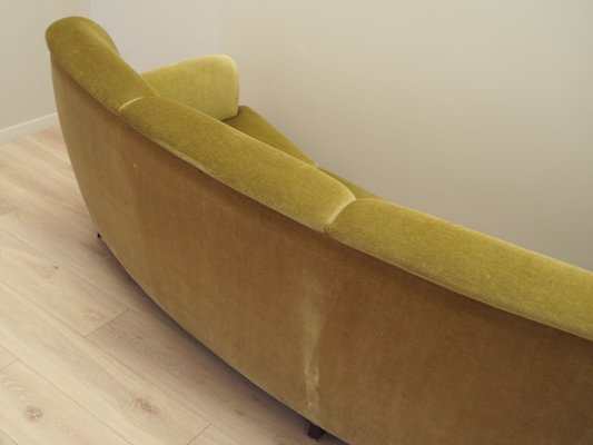 Vintage Danish Sofa in Green Velour, 1960s-VND-2034646