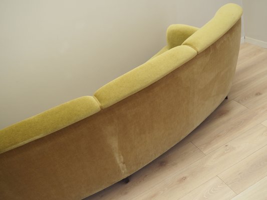 Vintage Danish Sofa in Green Velour, 1960s-VND-2034646