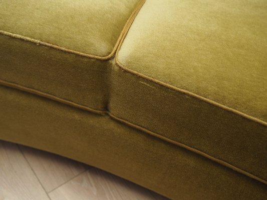 Vintage Danish Sofa in Green Velour, 1960s-VND-2034646