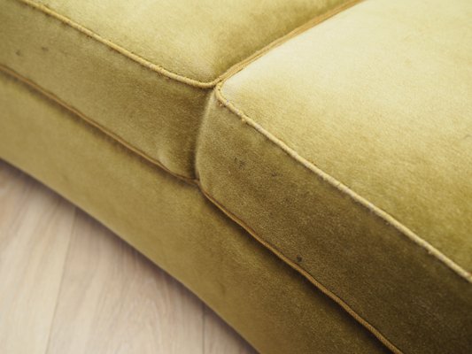 Vintage Danish Sofa in Green Velour, 1960s-VND-2034646