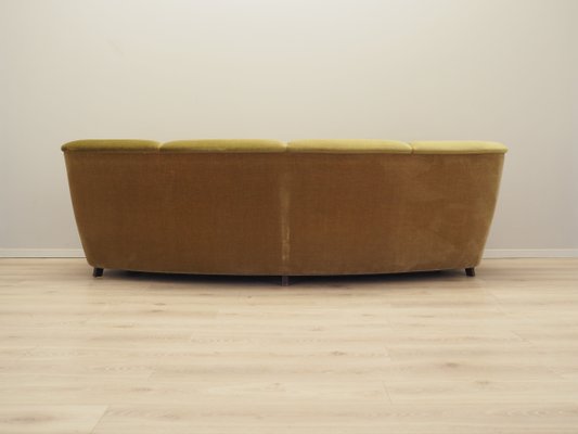 Vintage Danish Sofa in Green Velour, 1960s-VND-2034646