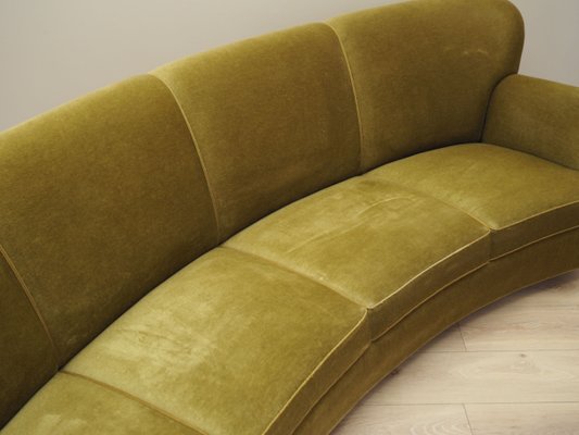 Vintage Danish Sofa in Green Velour, 1960s-VND-2034646