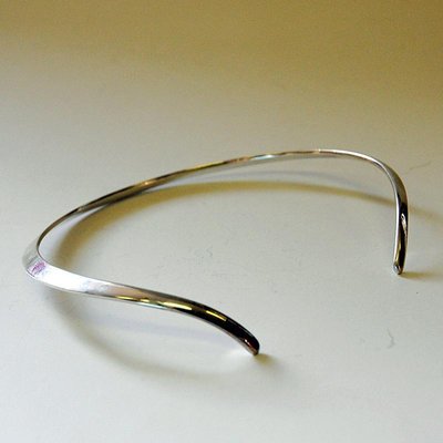 Vintage Danish Sterling Silver Neck Ring by N.E. From, 1960s-HEU-714931