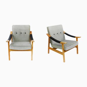 Vintage Danish Style Grey Lounge Chairs 1960s, Set of 2-HDN-1750296