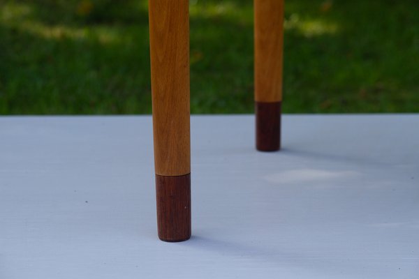 Vintage Danish Teak and Beech Side Table, 1950s-WIX-1397487