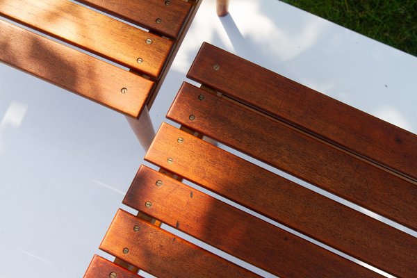 Vintage Danish Teak and Beech Side Tables 1950s, Set of 2-WIX-1397488