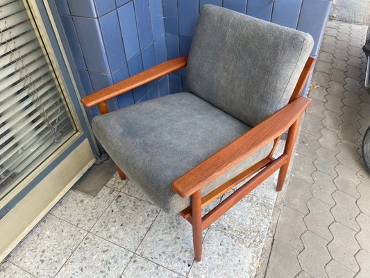 Vintage Danish Teak Armchair, 1960s-PYR-1357918