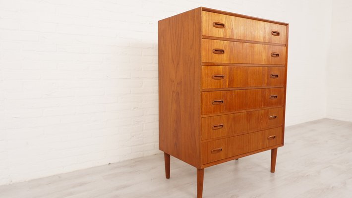 Vintage Danish Teak Chest of 6 Drawers-HPM-1797018