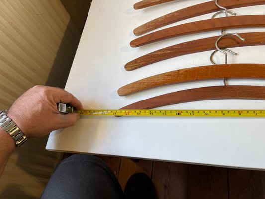 Vintage Danish Teak Coat Hangers, 1960s, Set of 6-LCR-1447251