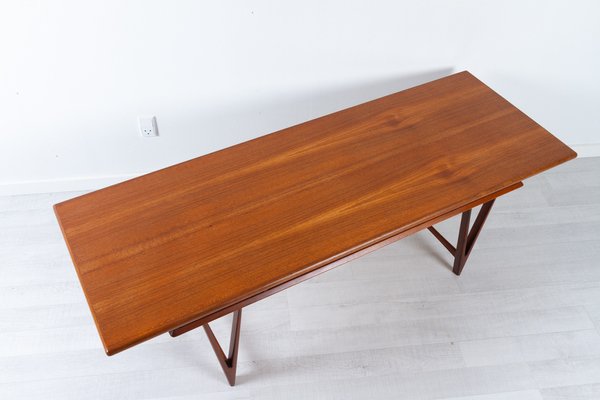 Vintage Danish Teak Coffee Table by E.W. Bach, 1960s-WIX-1109332