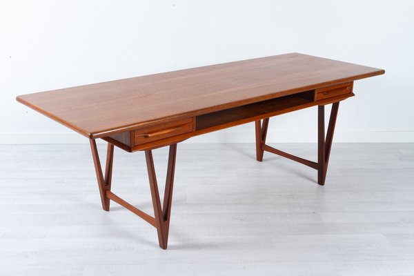 Vintage Danish Teak Coffee Table by E.W. Bach, 1960s-WIX-1109332