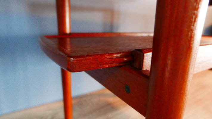 Vintage Danish Teak Coffee Table with Lower Pull Out Shelf, 1970s-KK-2027996