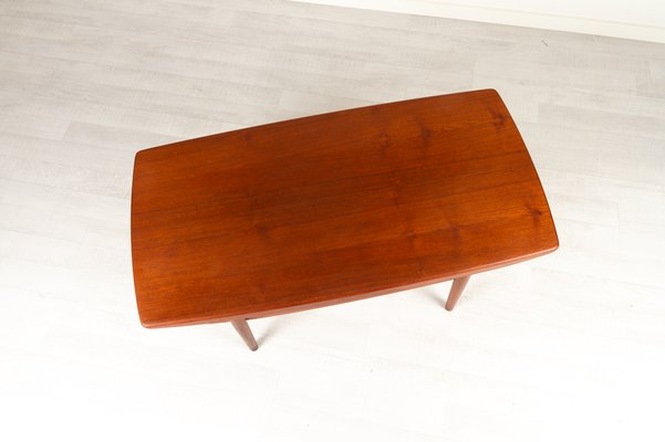 Vintage Danish Teak Coffee Table with Shelf, 1960s-WIX-953375