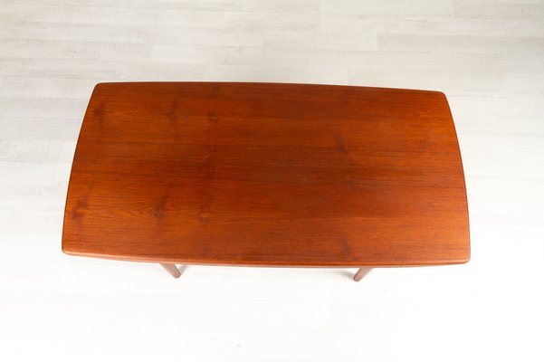 Vintage Danish Teak Coffee Table with Shelf, 1960s-WIX-953375